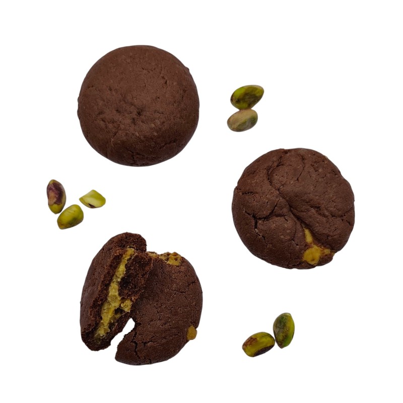 Cookies de cacao rellenas de pistacho - 1 kg